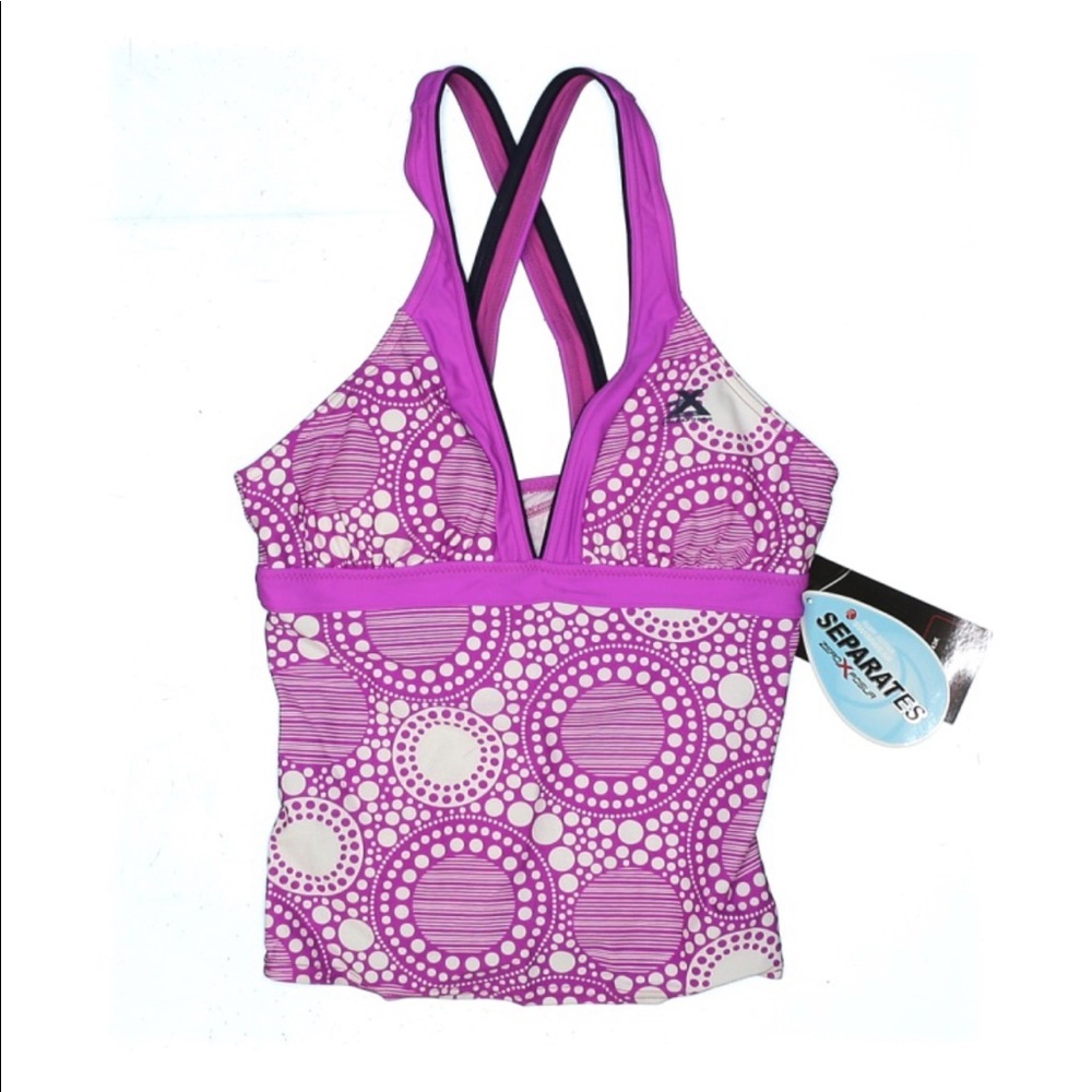 ZeroXposur Purple Tankini Top NWT